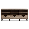 Baxton Studio Wales Modern and Contemporary Light Brown Wood 55-Inch TV Stand Baxton Studio restaurant furniture, hotel furniture, commercial furniture, wholesale living room furniture, wholesale TV stands, classic TV stands